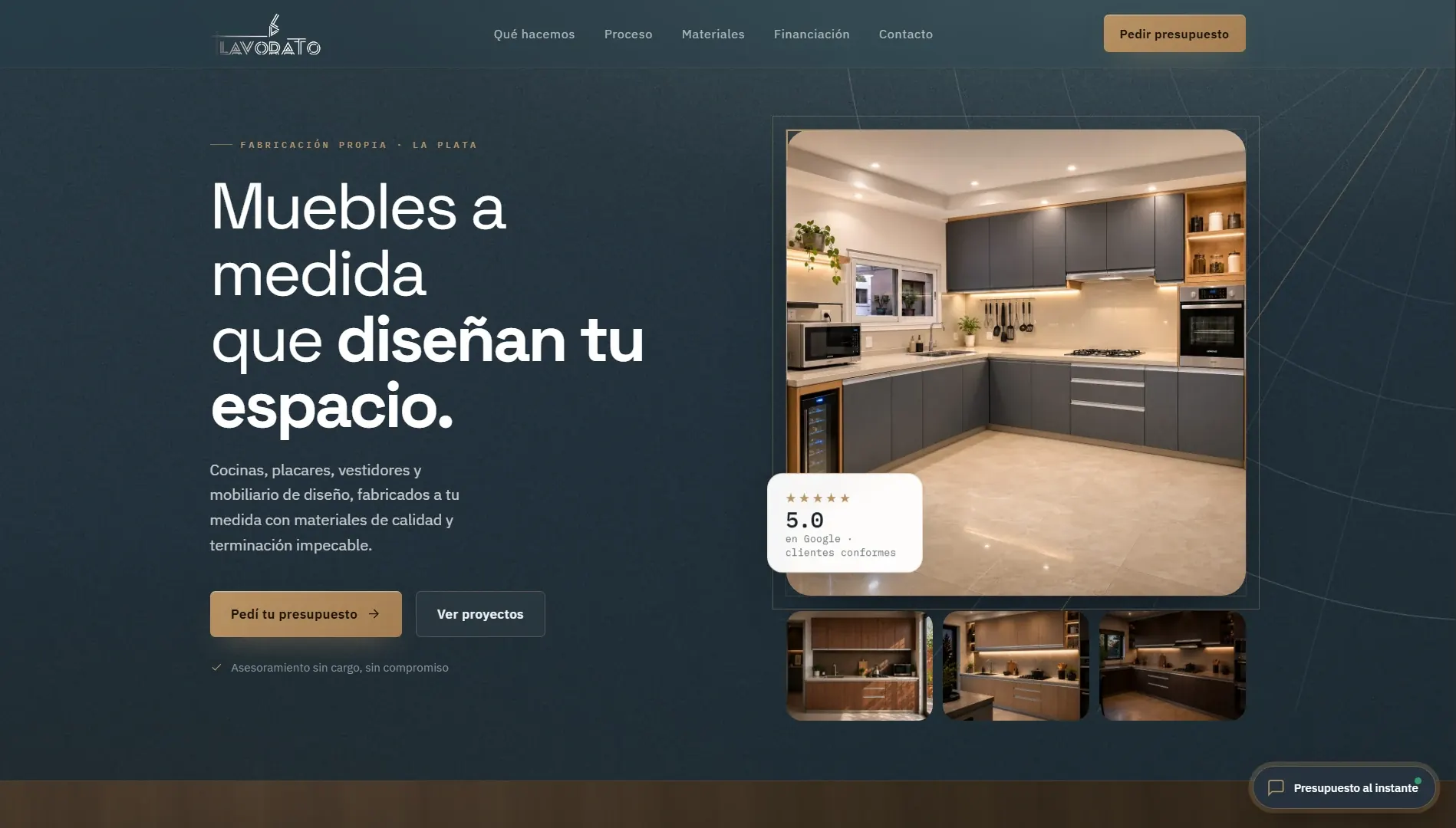 Sitio de Lavorato Muebles hecho por SUBEYA