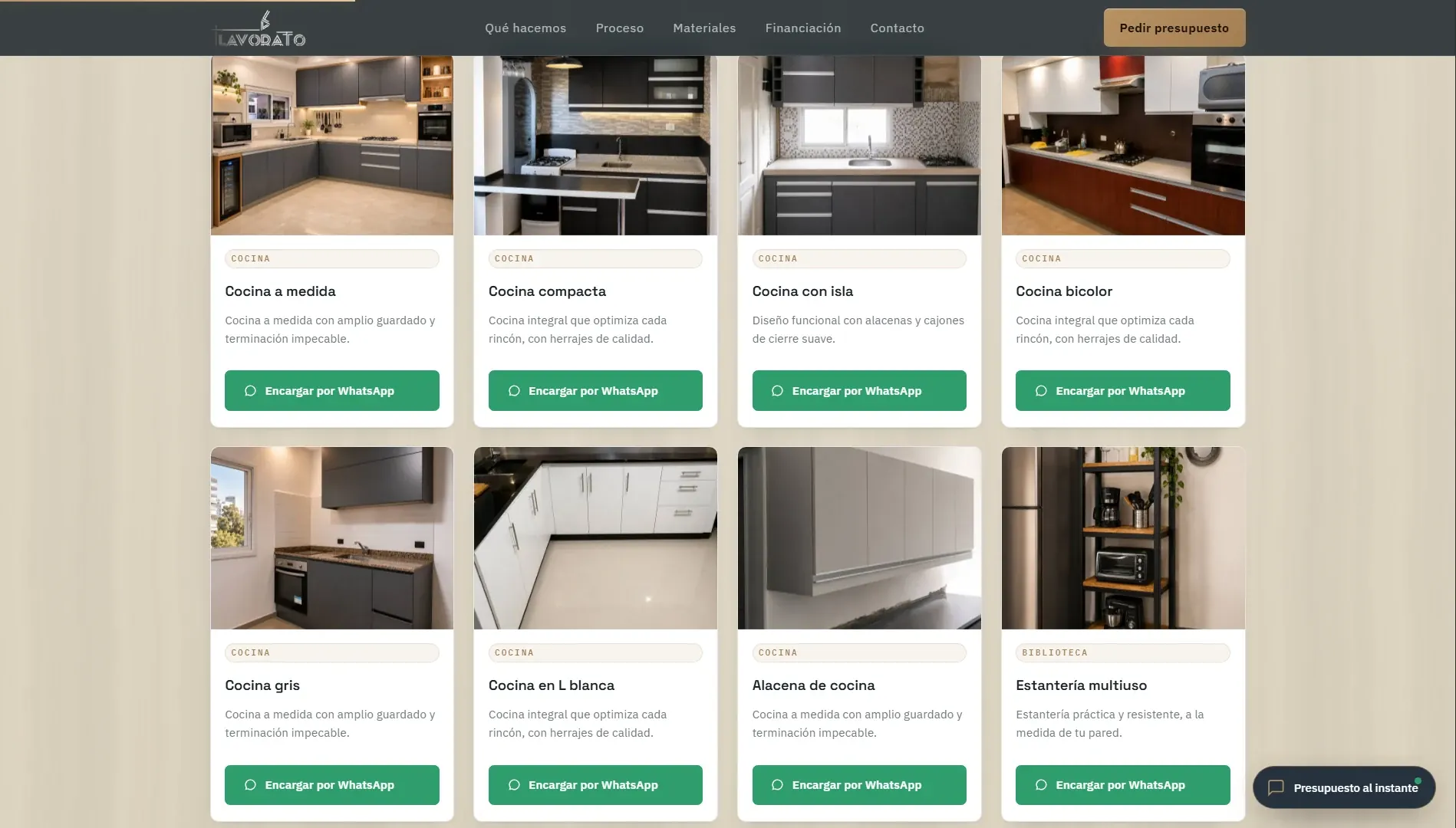 LAVORATO MUEBLES — catálogo de cocinas a medida