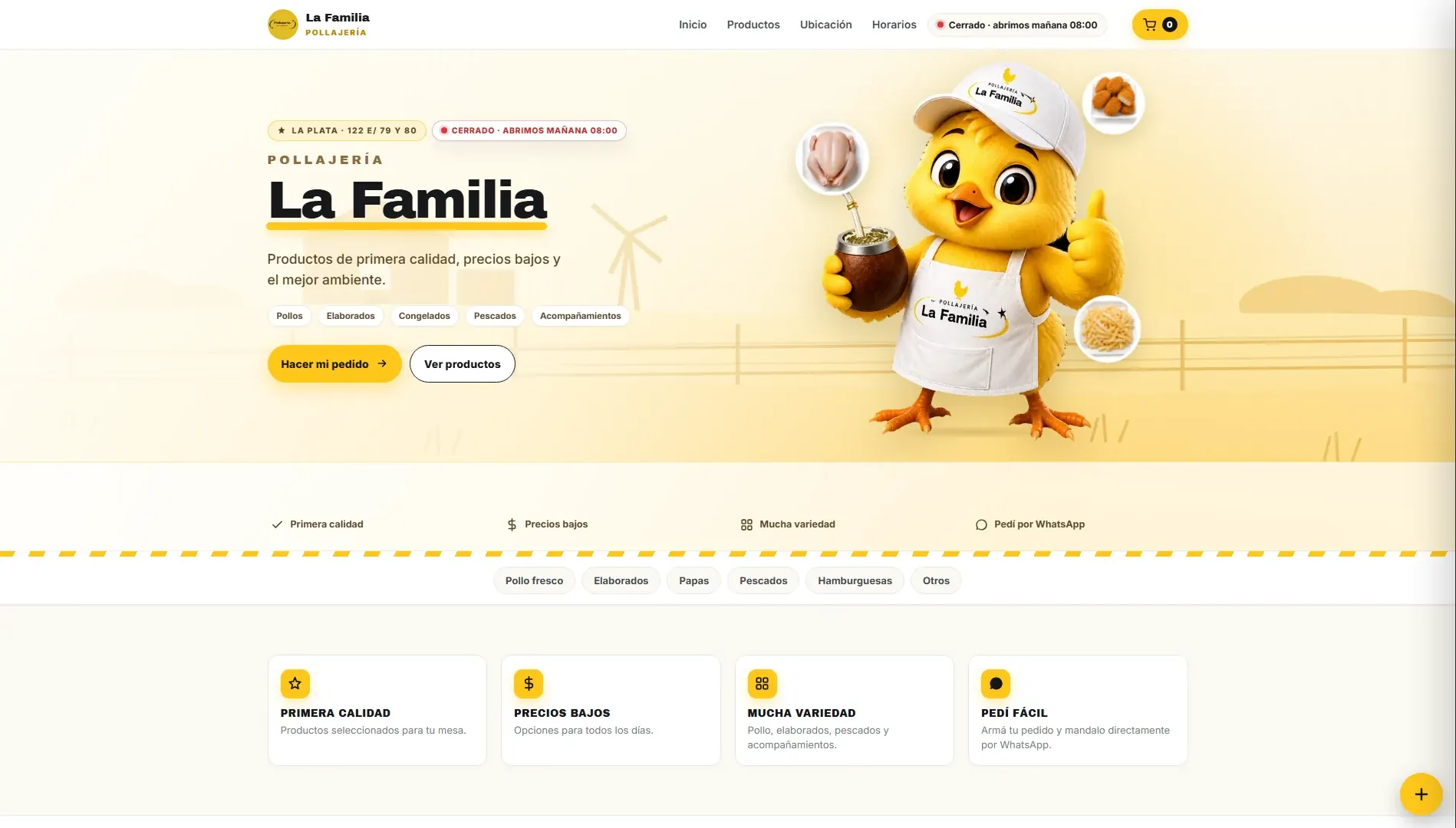 POLLAJERÍA LA FAMILIA — sitio hecho por SUBEYA